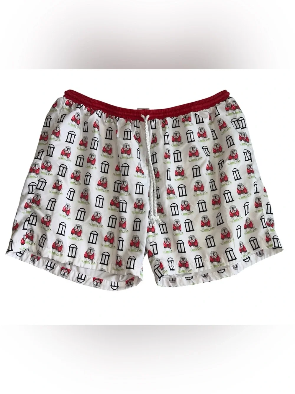 Little Bear Smocks Mens XL UGA Georgia Bulldogs Swim Trunks Bulldog Print